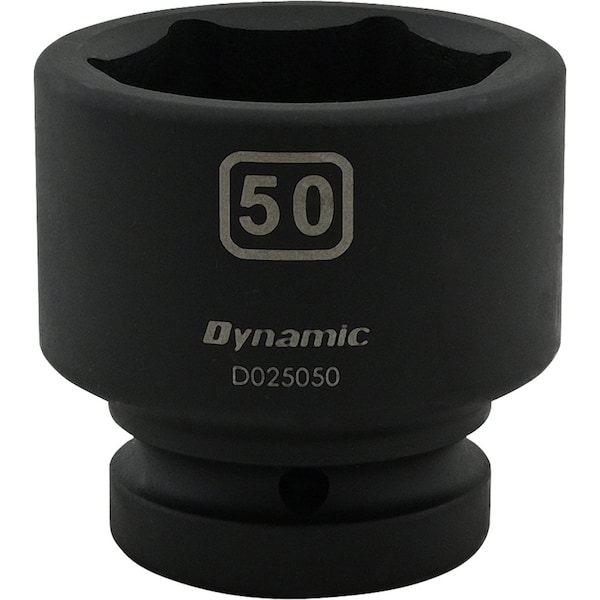1" Drive Standard Socket, Black Phosphate, Tools 50MM X 1" Drive, 6 Point Standard Length